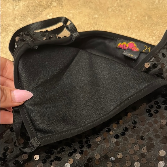 Forever 21 Black Sequin Cocktail Mini Dress - Picture 3 of 5